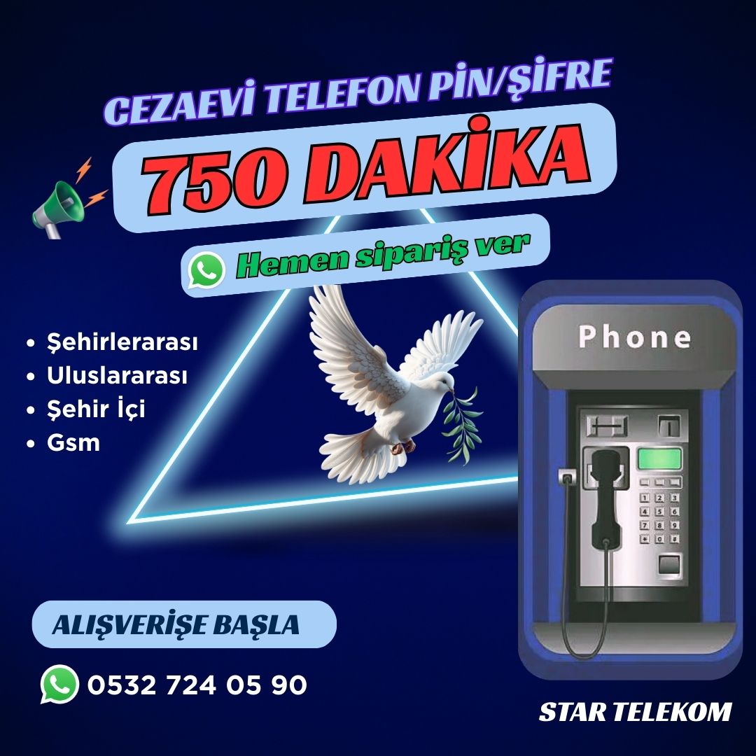 Ankesörlü Telefon Kartı 750 Dakika